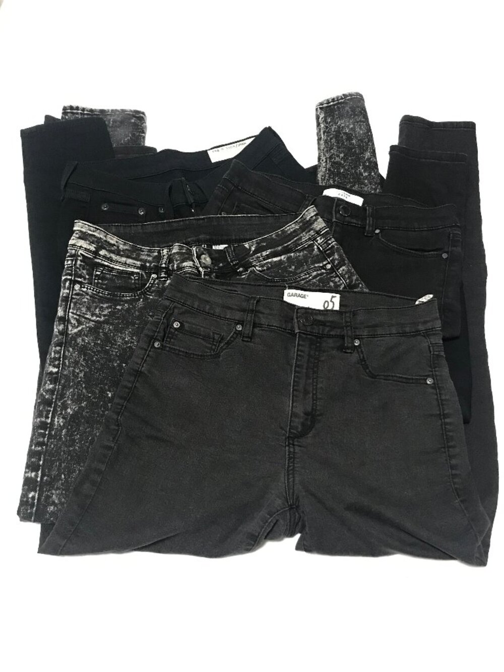 Mixed lot x4 Black Dark Grey Denim Skinny Jeans Rag & Bone Garage Dynamite H&M